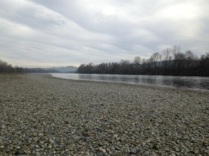 il greto del Po dopo Crescentino